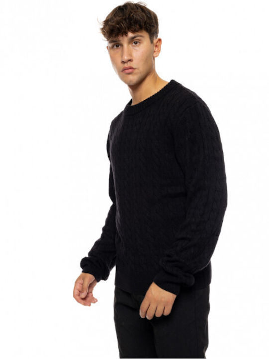 Biston Herren Langarm-Pullover Schwarz