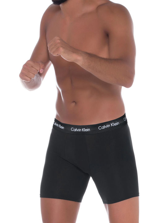 Calvin Klein Boxeri pentru bărbați Negre cu modele 3Pachet