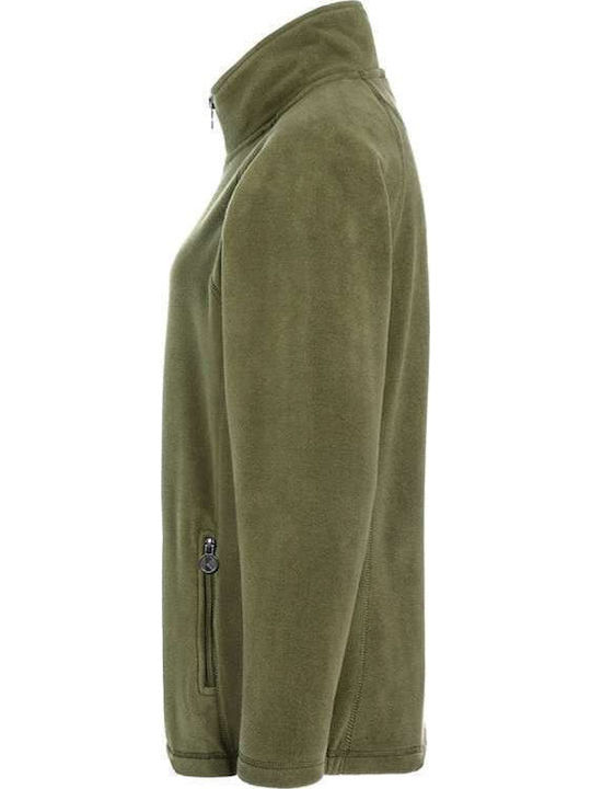 Fleece Jachetă de damă în Kaki Culoare