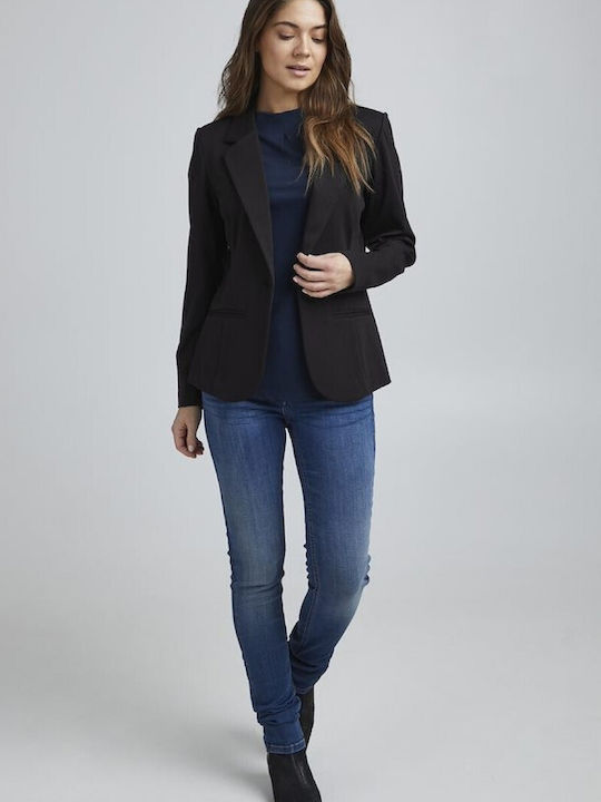 Fransa Damen Blazer Schwarz