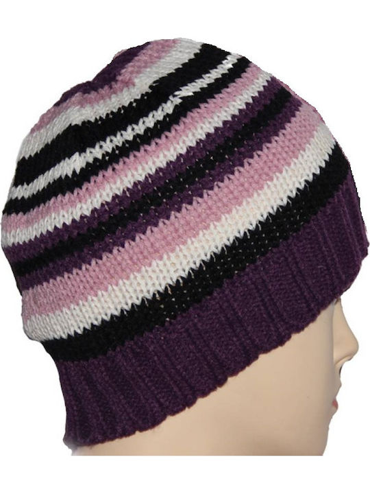 Beanie Unisex Σκούφος Πλεκτός σε Μωβ χρώμα