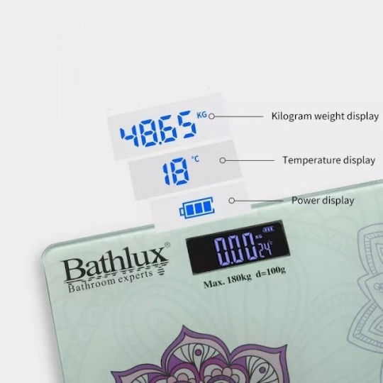 Bathlux Digitale Badezimmerwaage 180kg Weiße 90310