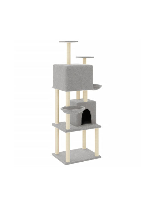 vidaXL Cat Scratching Tree Gray 103.5x90x180cm