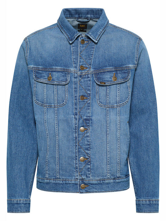 Lee Rider Herrenjeans Winter Jacke Blau