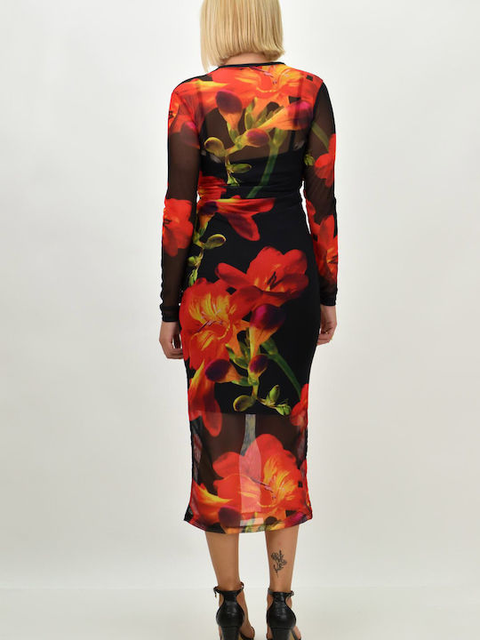 Rochie Midi Pentru Nuntă / Botez Roșie