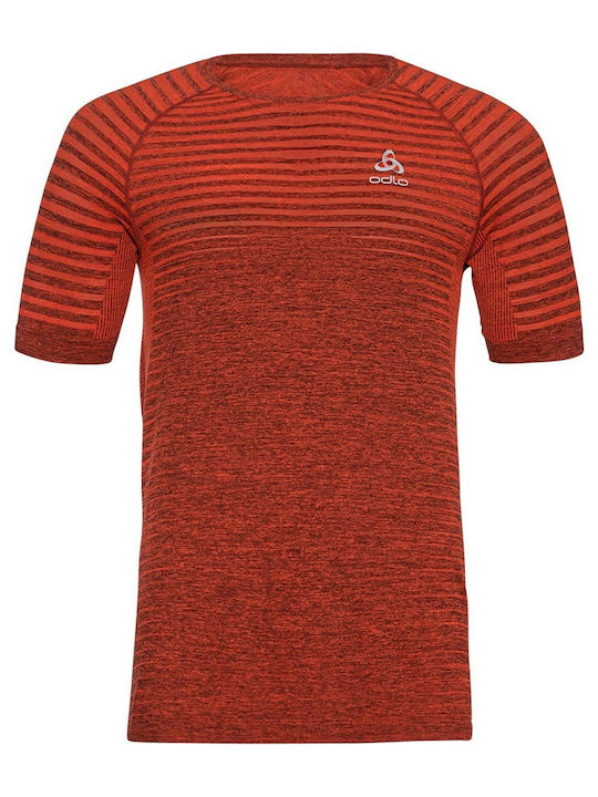 Essential Seamless Herrenblusen Sportlich Kurzarm T-Shirt Rot