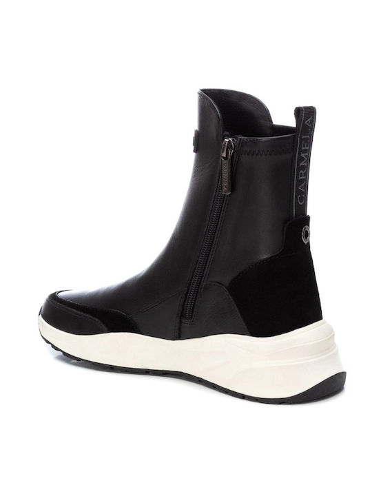 Carmela Footwear Leder Damen Knöchelstiefel Schwarz