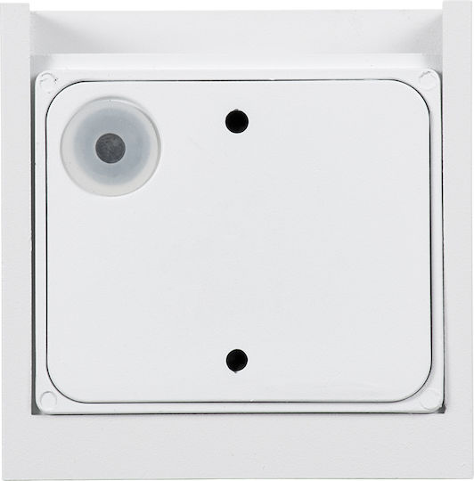 GloboStar Axis-s Wall-Mounted Outdoor Ceiling Lamp LED IP65 10W with Cool White Light Double Beam 10x10x10cm