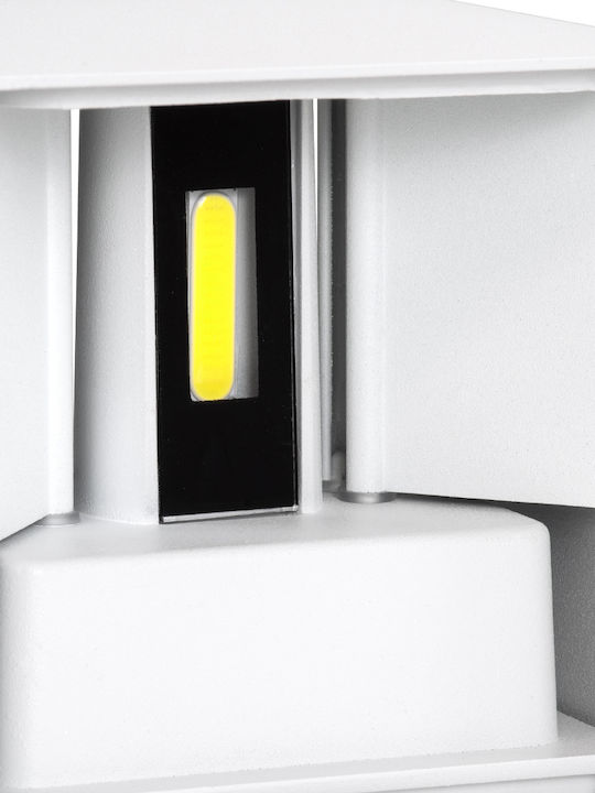 GloboStar Axis-s Wall-Mounted Outdoor Ceiling Lamp LED IP65 10W with Cool White Light Double Beam 10x10x10cm