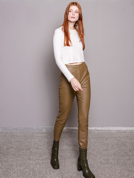 Women's Fabric Trousers Green