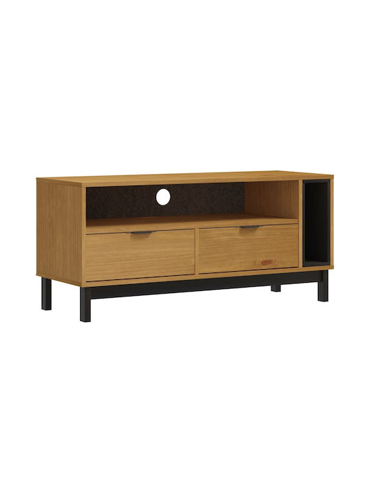 TV Stand from Solid Wood Coffee L110xW40xH50cm