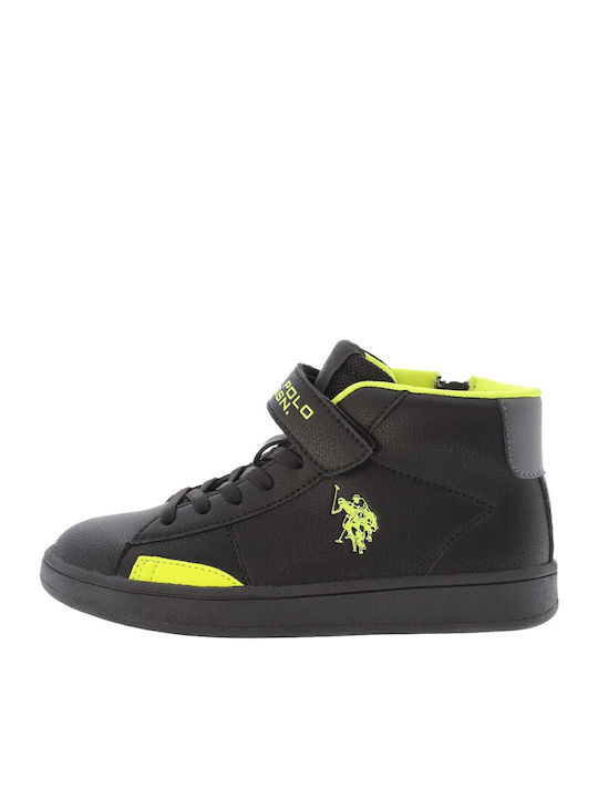 Παιδικά Sneakers High με Σκρατς Μαύρα