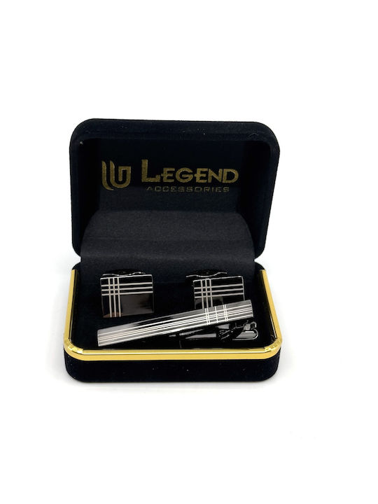 Legend Accessories Manschettenknöpfe in Schwarz Farbe