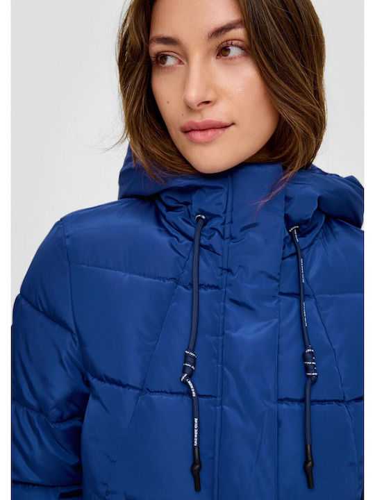 Kurz Damen Puffer Jacke für Winter Blau