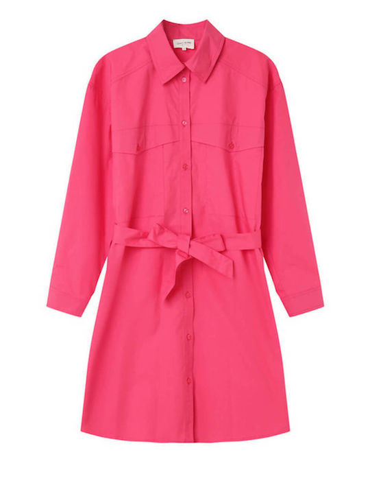 Mini Shirt Dress Dress Pink