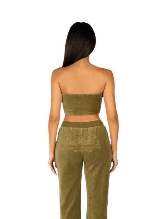 Von Dutch Damen-Sweatpants Khaki