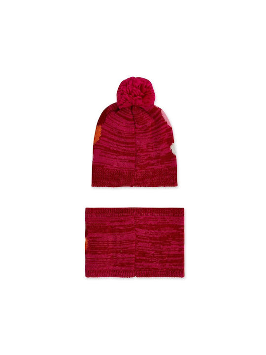 Tuc Tuc Kids Beanie Set with Scarf Knitted Red