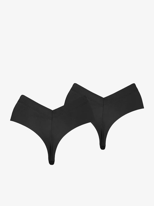 Dobotex Ψηλόμεσα Γυναικεία Brazil 2Pack Μαύρα