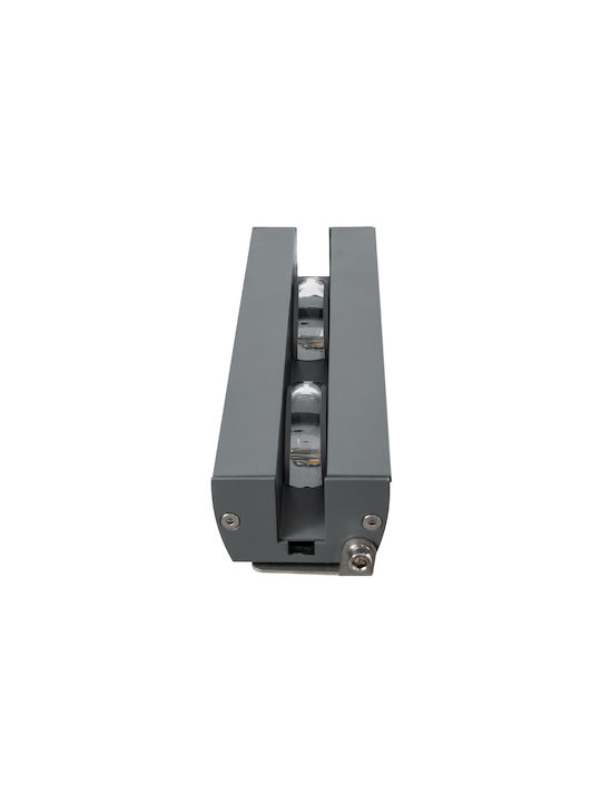 GloboStar Lampa De Podea Pentru Exterior LED Mașină De Spălat Pe Perete 18W Cu Lumină Bianco Reglabilă IP67 Portocalie