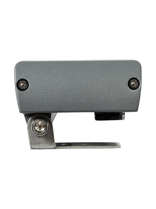 GloboStar Lampa De Podea Pentru Exterior LED Mașină De Spălat Pe Perete 18W Cu Alb Cald IP67 Gri