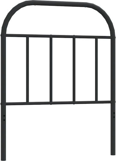 vidaXL Metal Bed Headboard Black 80x100cm
