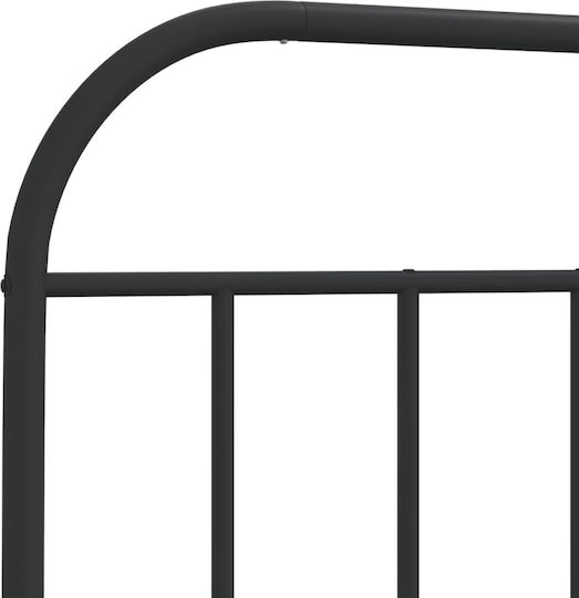 vidaXL Metal Bed Headboard Black 80x100cm