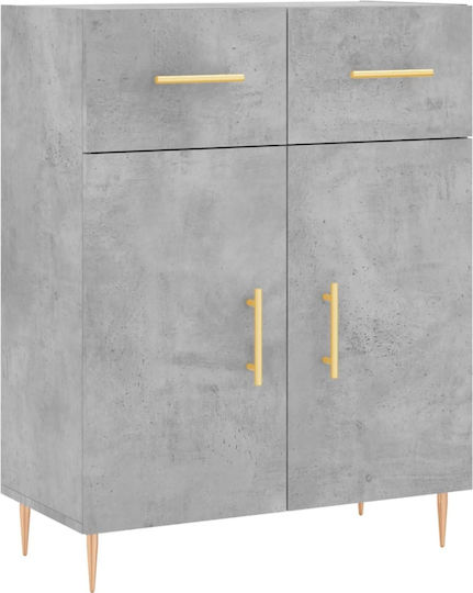 Ντουλάπα Γραφείου Ξύλινη Γκρι 69.5x34x180cm