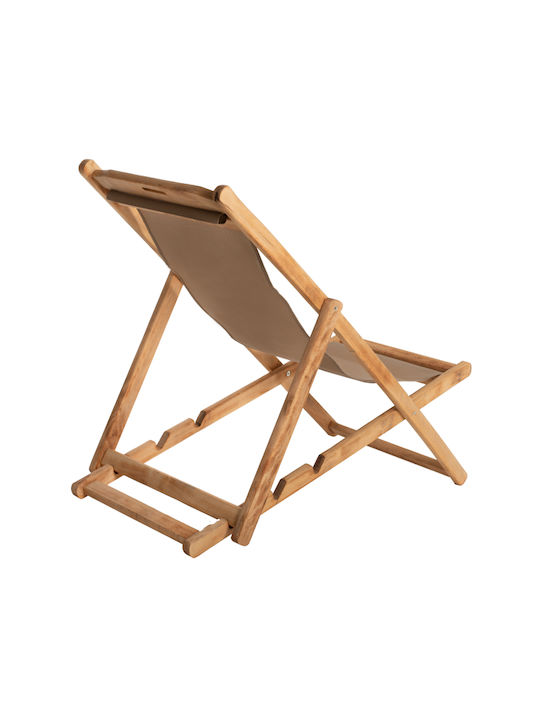 Deckchair Φυσικό Χρώμα 55x97x82cm