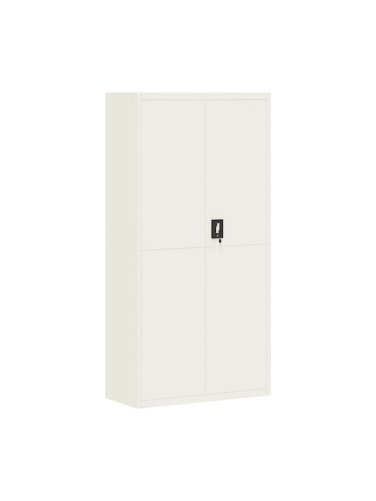 Ντουλάπι Γραφείου Μεταλλικό Λευκή 90x40x180cm