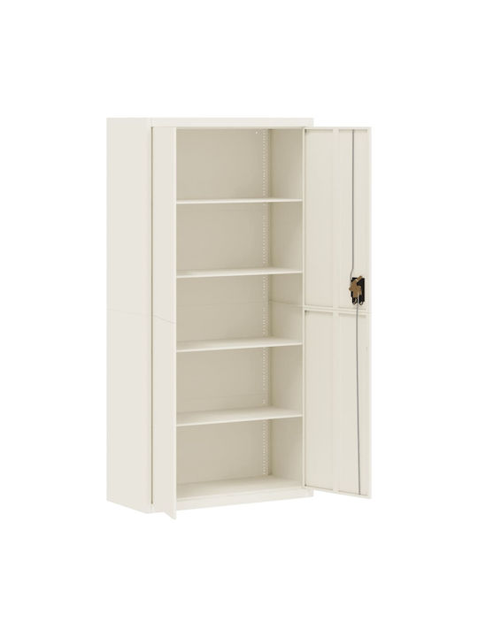 Ντουλάπι Γραφείου Μεταλλικό Λευκή 90x40x180cm
