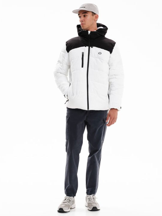 Winter Jacket Puffer Waterproof and Windproof White