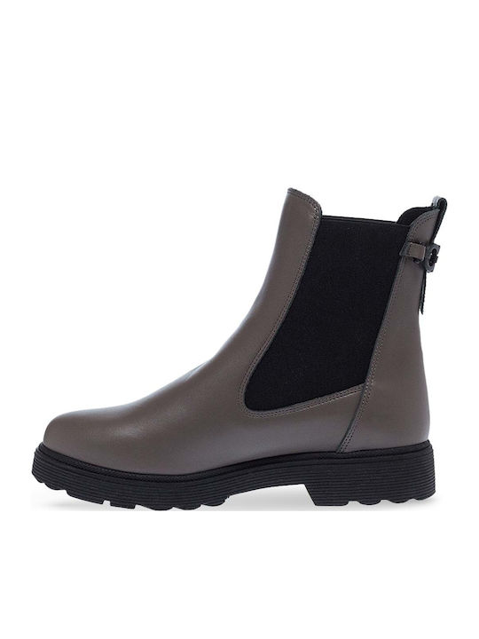 Leather Women's Chelsea Boots Gray