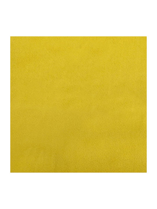 Sofa Bed Single Upholstered with Fabric Yellow with Slats for Mattress 90x200cm