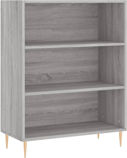 Living Room Display Cabinet Made of Grey Particle Board 69.5x34x180cm