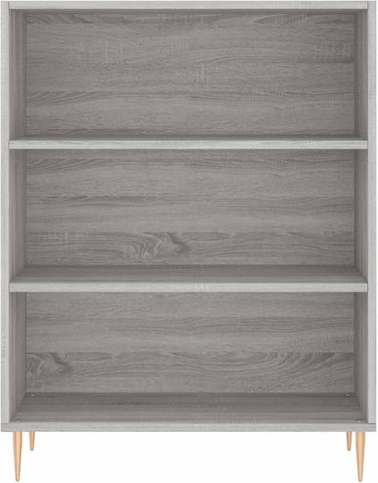 Living Room Display Cabinet Made of Grey Particle Board 69.5x34x180cm