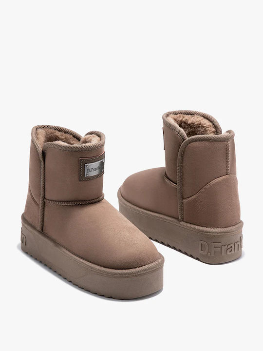 Nordic V.2 Women's Ankle Boots with Fur Brown