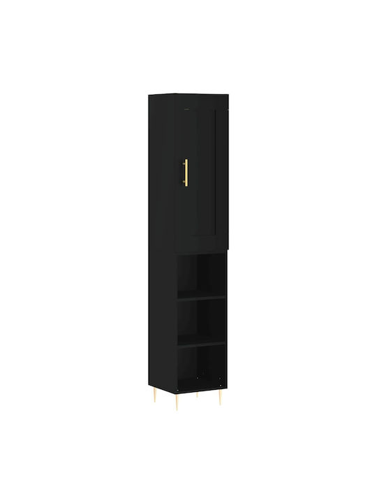 Cabinet pardoseală Negru 34.5x34x180cm