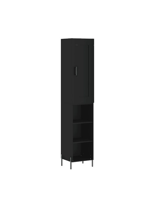 Cabinet pardoseală Negru 34.5x34x180cm