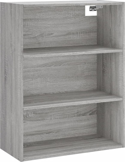 Bücherregal Grau 69,5x34x180cm