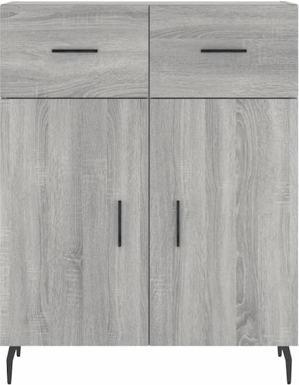 Bücherregal Grau 69,5x34x180cm