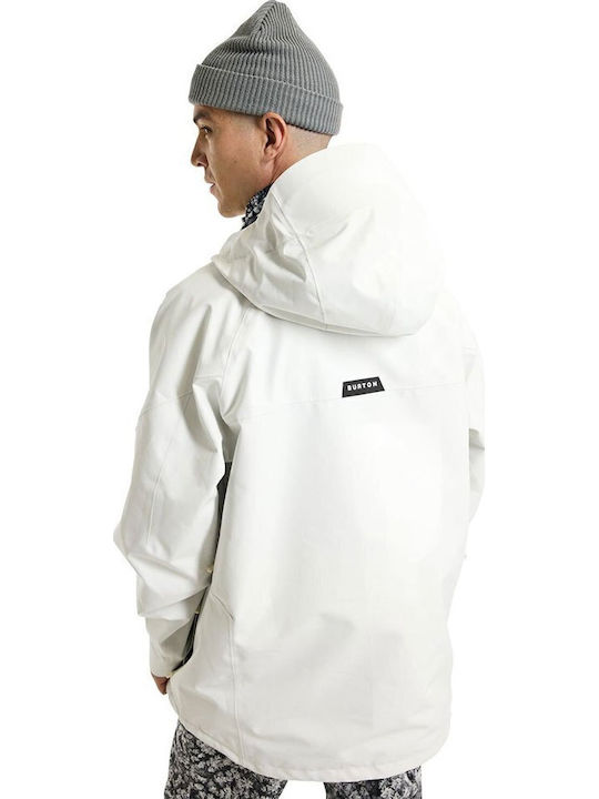 Burton Pillowline 22736101101 Ανδρικό Μπουφάν Gore-Tex για Σκι & Snowboard Λευκό