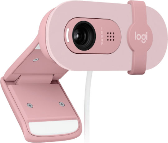 Logitech Brio 100 Web Camera Full HD 1080p Ροζ 960-001623