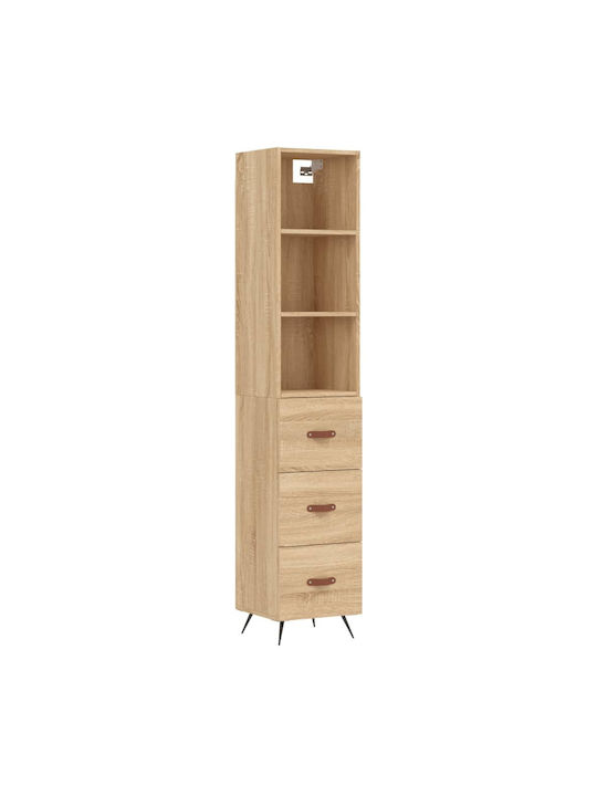 Schrank Boden Coffee 34.5x34x180cm