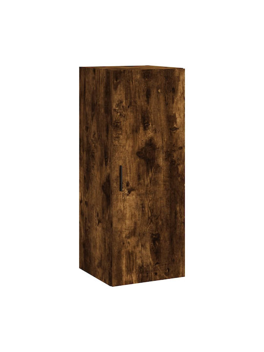 vidaXL Bibliothek Rauch Eiche 34.5x34x180cm
