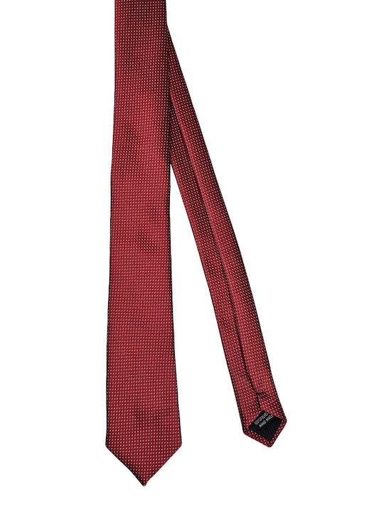 Mcan Ανδρική Γραβάτα Μονόχρωμη σε Κόκκινο Χρώμα