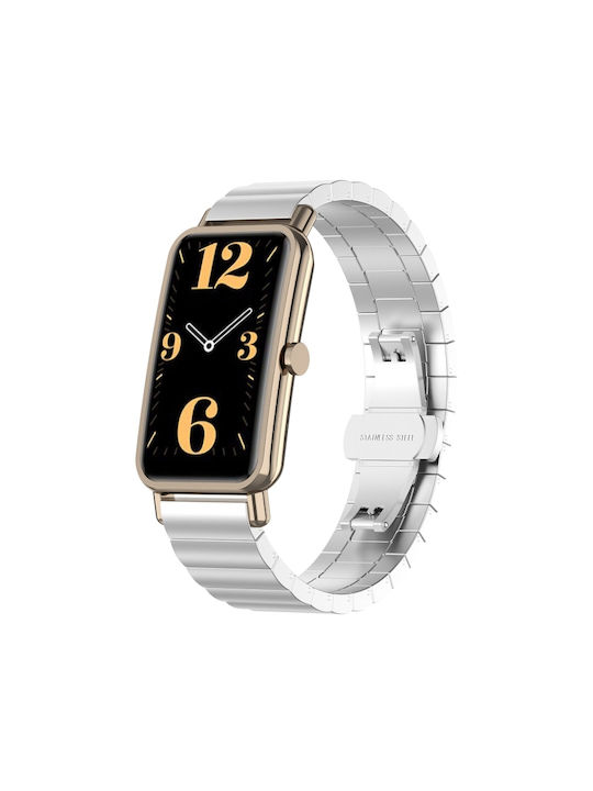 Fit Mini One Bead Metal Steel Watch Strap Stainless Steel Silver (Huawei Watch Fit mini)