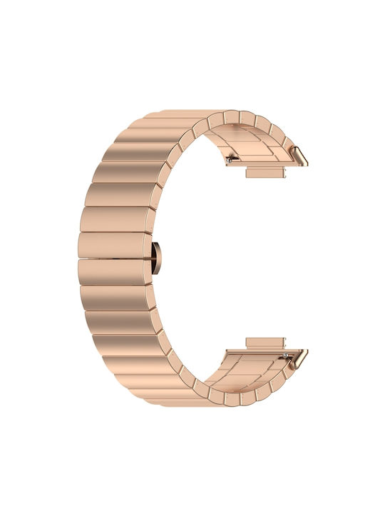 One-bead Metal Λουράκι Ανοξείδωτο Ατσάλι Ροζ Χρυσό (Huawei Watch Fit 2)