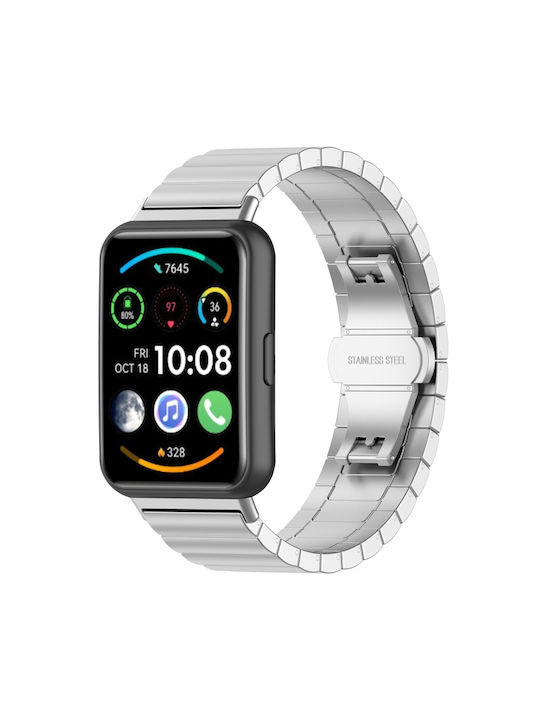 One-bead Metal Λουράκι Ανοξείδωτο Ατσάλι Ασημί (Huawei Watch Fit 2)