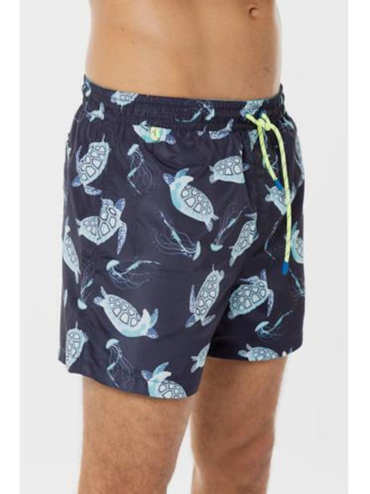 North Sails Herren Badebekleidung Shorts Blau mit Mustern