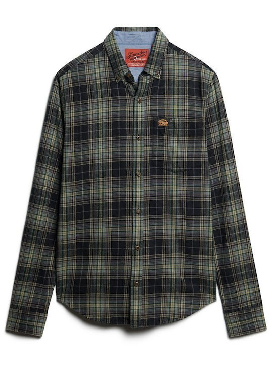 Lumberjack Long-sleeved Flannel Shirt Checked Black